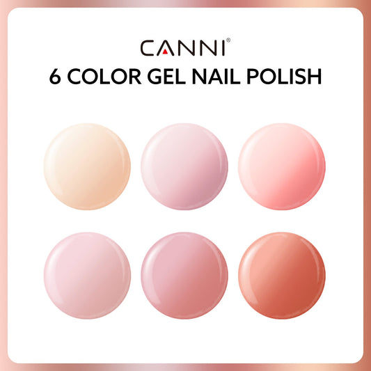 Subtle Blush Ensemble - 9ml Nail Gel 6 Colors Set-2317
