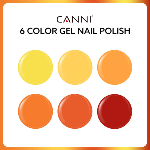Tangerine Tango Kit - 9ml Hema Free Nail Gel 6 Colors Set-2312