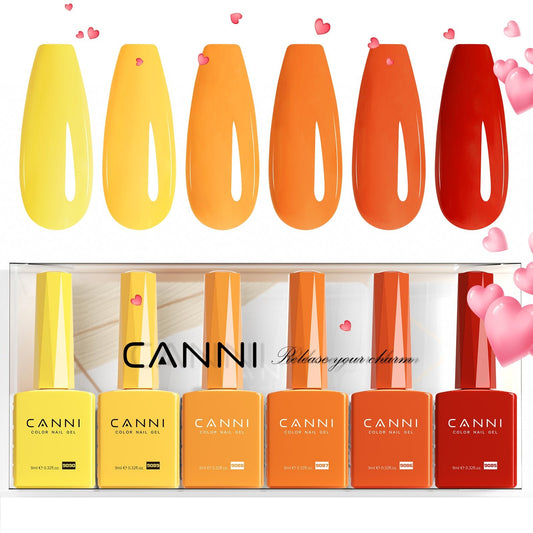 Tangerine Tango Kit - 9ml Nail Gel 6 Colors Set-2312