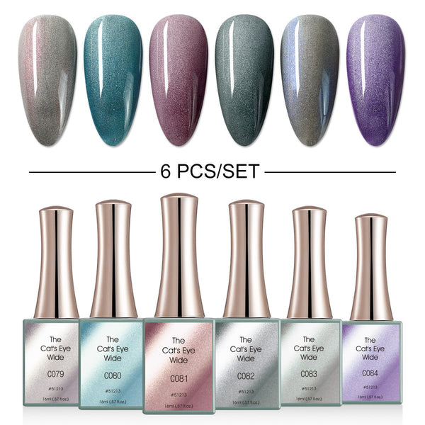 The Cat Eye's Wide - 6 Colors Gel Polish Set