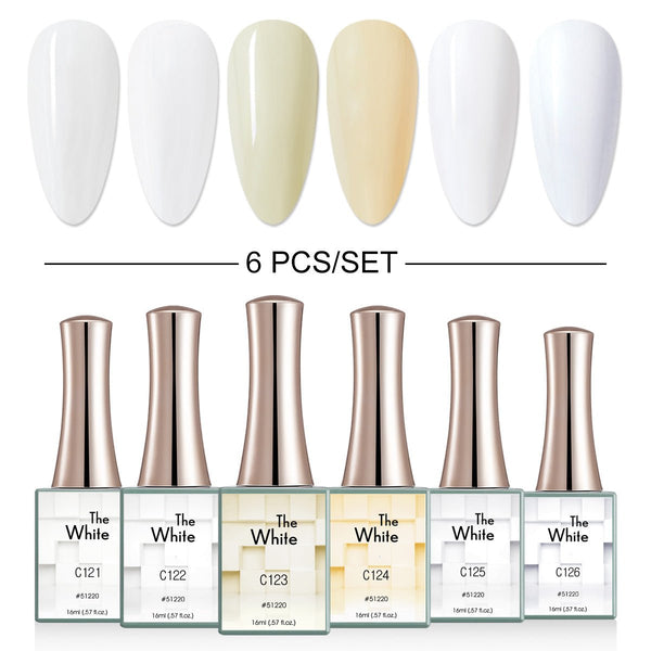 The White - 6 Colors Gel Polish Set