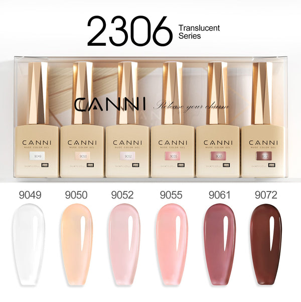 Translucid Glamour Kit - 9ml Hema Free Nail Gel 6 Colors Set-2306
