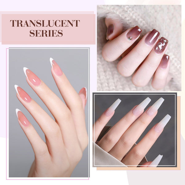 Translucid Glamour Kit - 9ml Hema Free Nail Gel 6 Colors Set-2306