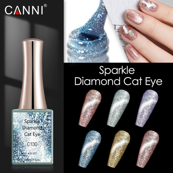 Sparkle Diamond Cat Eye - 6 Colors Gel Polish Set