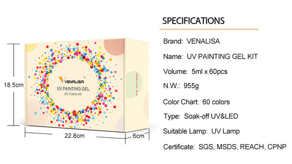 Venalisa 5g Painting Gel 60 Colors Set