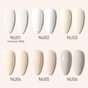 Nude White - 6 Colors Gel Polish Set