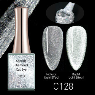Buy c128 Sparkle Diamond Cat Eye gel  C127-C132